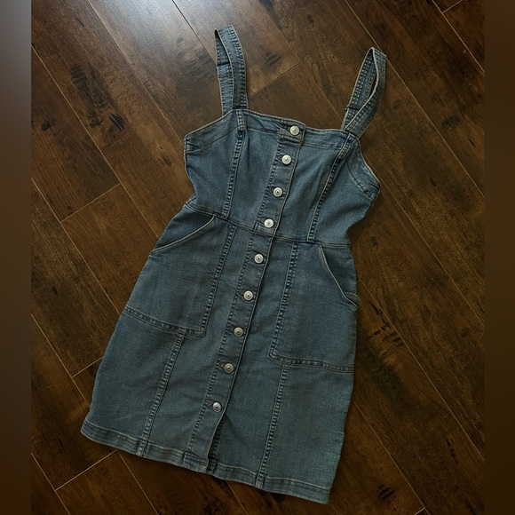 Denim Overall Dress - Picture 1 of 1